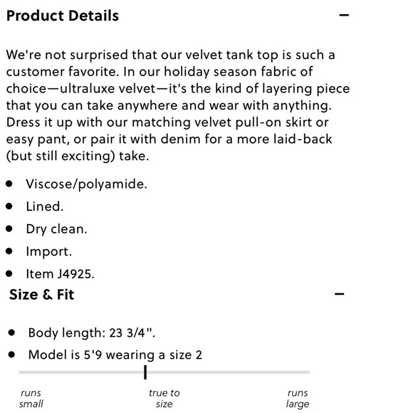 NWT J. Crew Velvet Tank - Picture 2 of 5